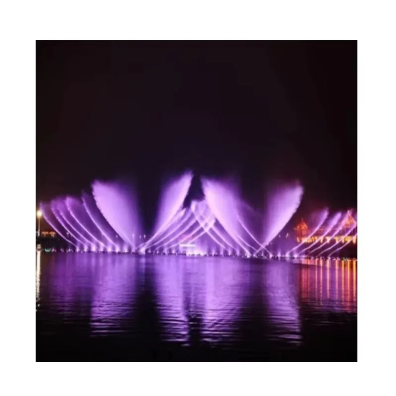 Outdoor Custom Design Large Dance Pool Lake Pool Program Controlled Floating Lake Music Fountain For Sale