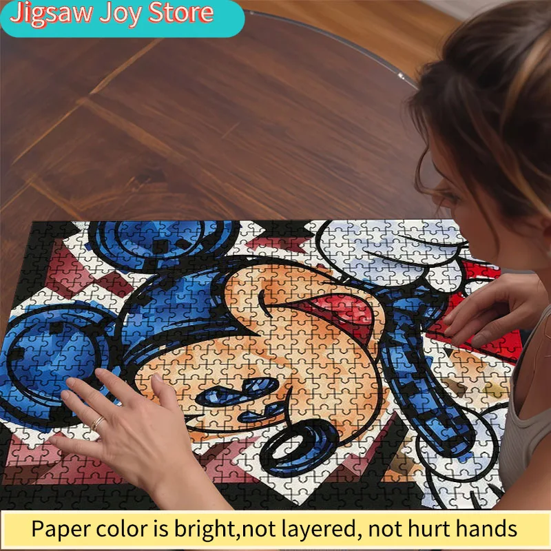 

Disney Colorful Cartoon Mickey Mouse Jigsaw Puzzle | Vibrant Abstract Design, Mouse Pattern Challenging & Entertaining, Famil