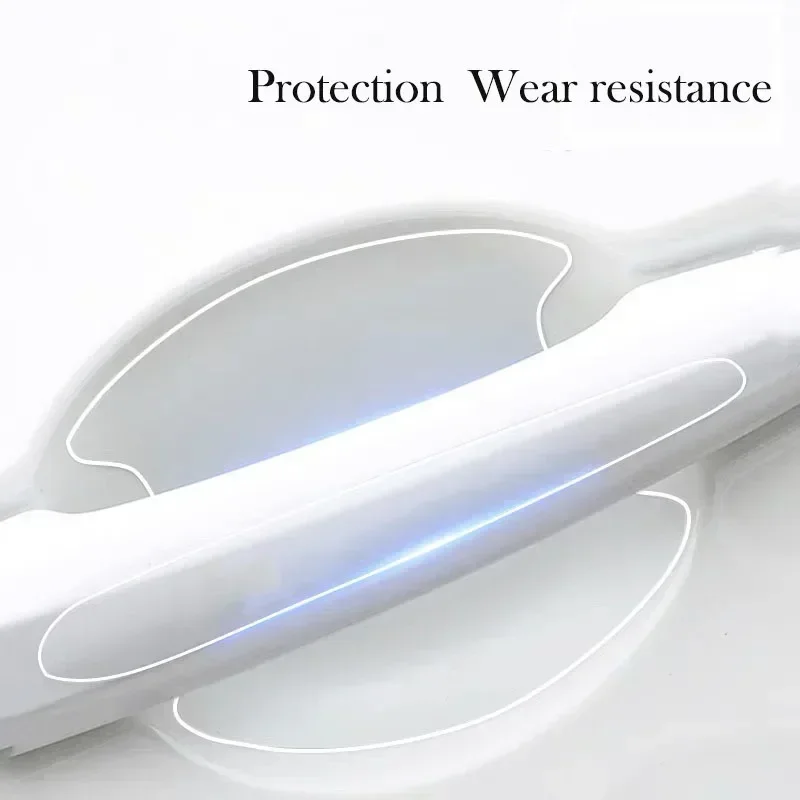 TPU Clear Car Door Handle Cup Protector Sticker Invisible Anti-Scratch Paint Protection Film Door Bowl 8PCS Universal Auto Kit