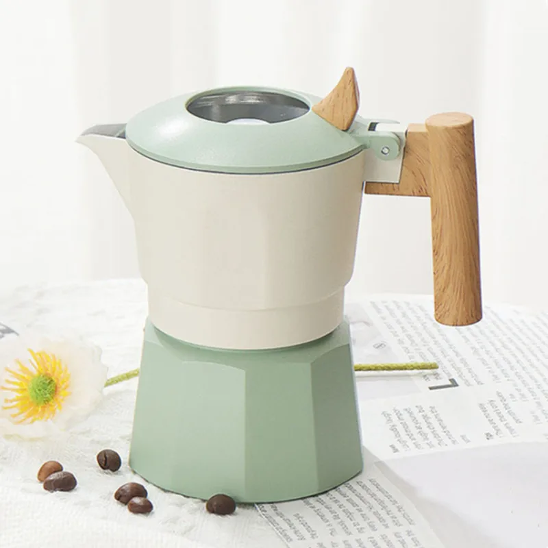 

Кофеварка Moka с двойным клапаном, 100 мл, итальянский кофе, профессиональные аксессуары для домашнего бариста, эспрессо, латте, плита, фильтр