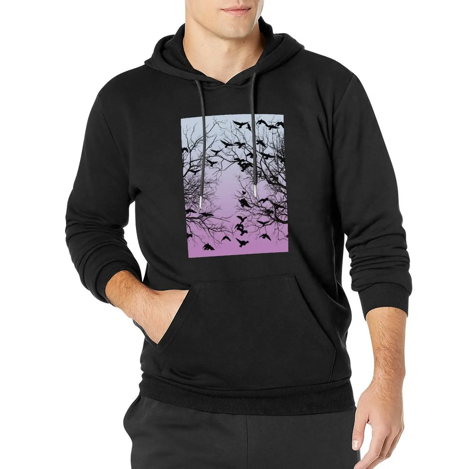 

Crow flock Pullover Hoodie men clothing men clothes blouse male clothes tracksuits