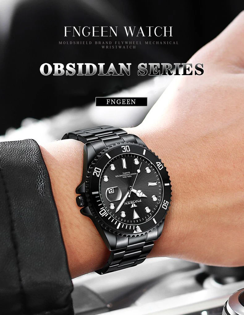 BINBOND Quartz Watches For Couples And Friends Orginal Design Auto Date Stainless Steel Durable Men's Watch Luxury Reloj