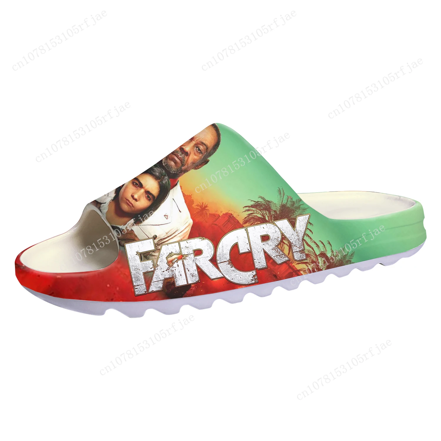 

Far Cry Custom Soft Sole Sllipers Hot Cartoon Game Mens Womens Teenager Fashion Home Clogs Custom Water Shoes on Shit Sandals