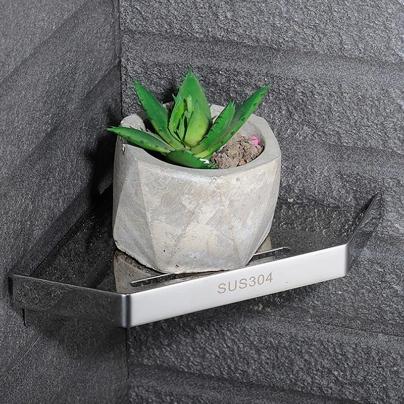 

Corner Shelf Stainless Steel Shower Caddy Anti-Rust Corner Storage Shower Organizer Wall Mount for Kitchen Bathroom