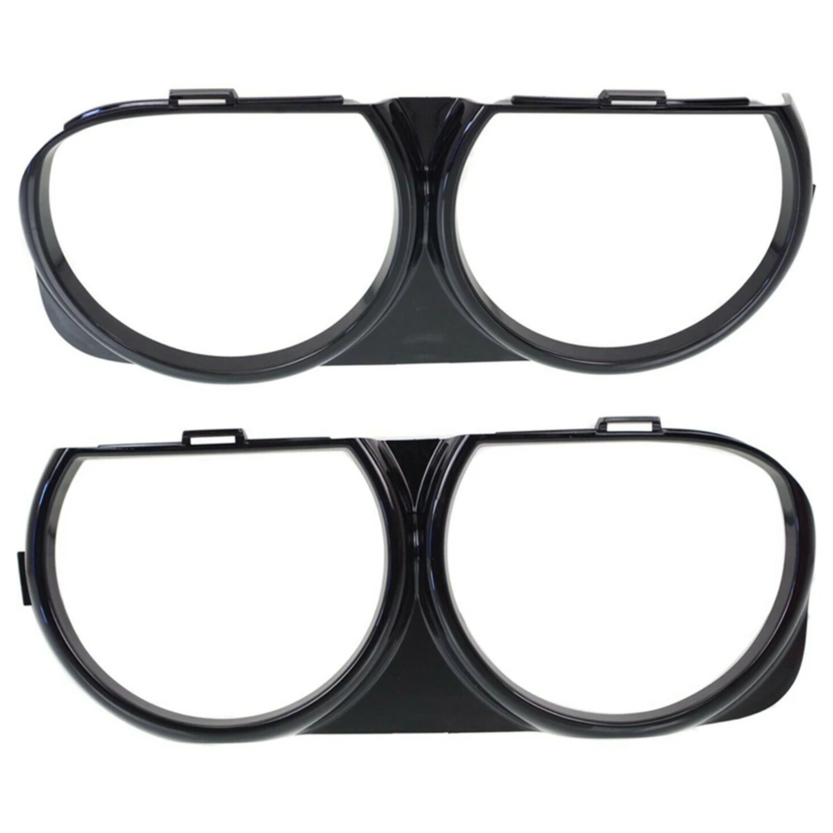 1 paio di finiture per telaio della griglia della cornice della lampada del faro anteriore per Dodge Challenger 2015-2021 68259053 AB 68259052 AB