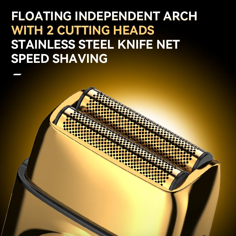 Kemei KM-T228 Dual Floating Head Electric Shaver Portable Electric Shaver Power Motor Smart Touch Men's Grooming Shaver KM-T228