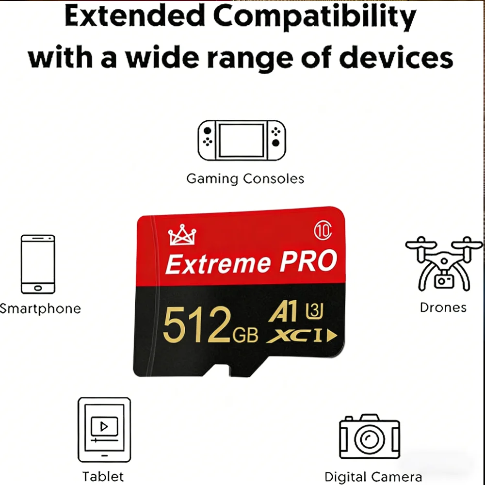 512GB 256GB 128GB 64GB SD Card Micro TF SD Memory Card Ultra Fast U3 V30 A2 Drone FPV Freestyle 4K Video Capture view 6