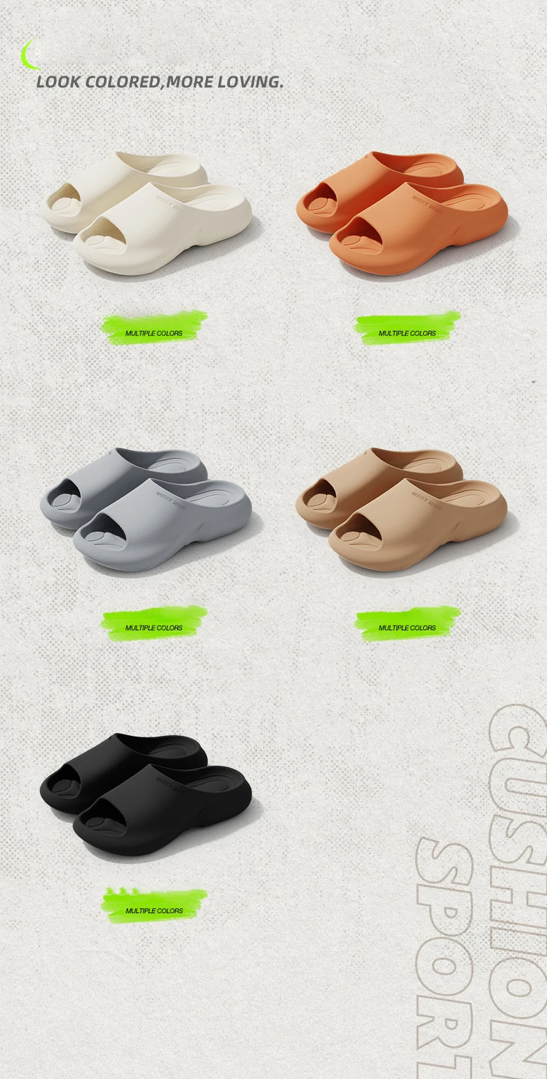 Hochwertige EVA Weiche Dicksohlige Hausschuhe für Damen Sommer Mode Haus-Sandalen Herren Strandschuhe Bequeme Slip-On Schuhe – Detail 12