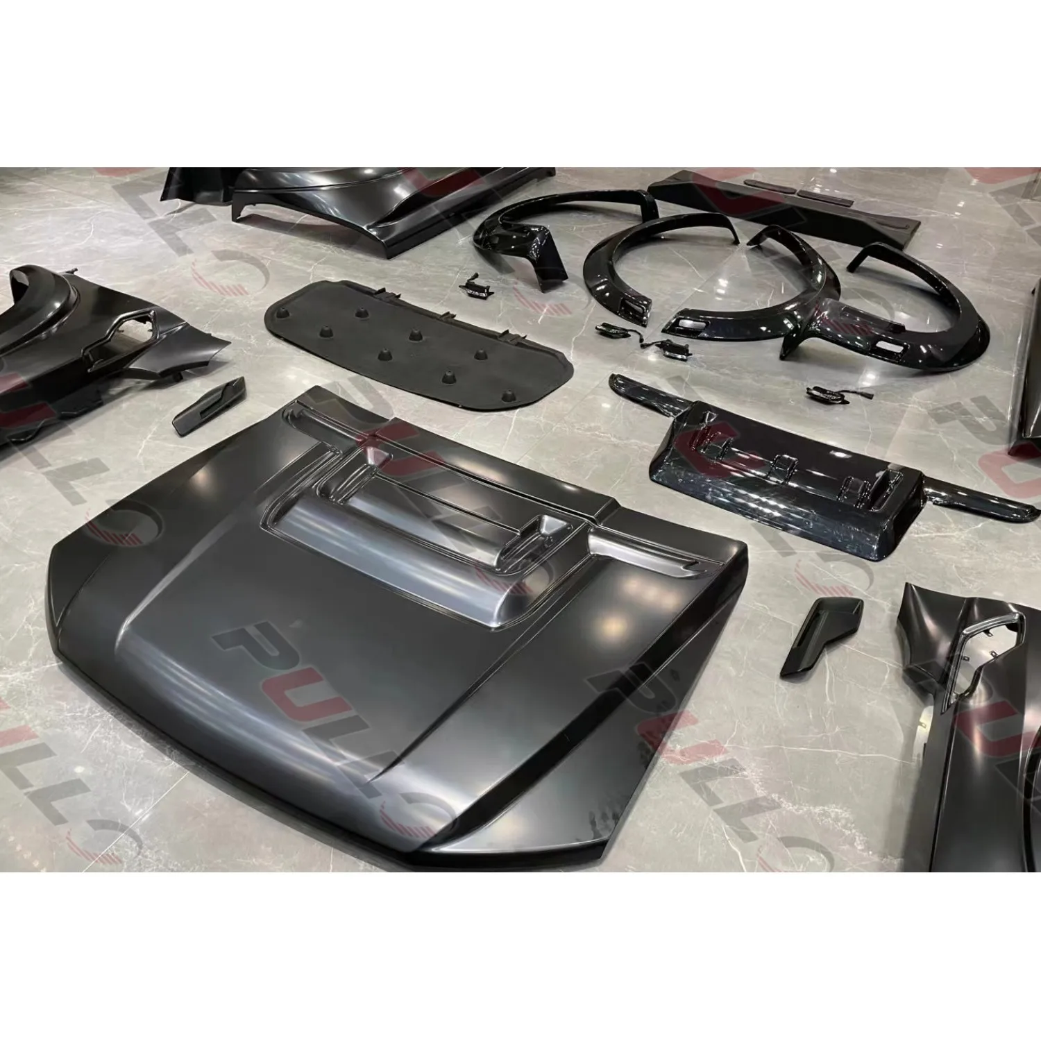 

Car Bumper for 2012-2021 FOR-D Ranger to 2021 F150 Raptor Style Include Front Bumper with Grille Hood Fenders Auto Lamps Eyebrow