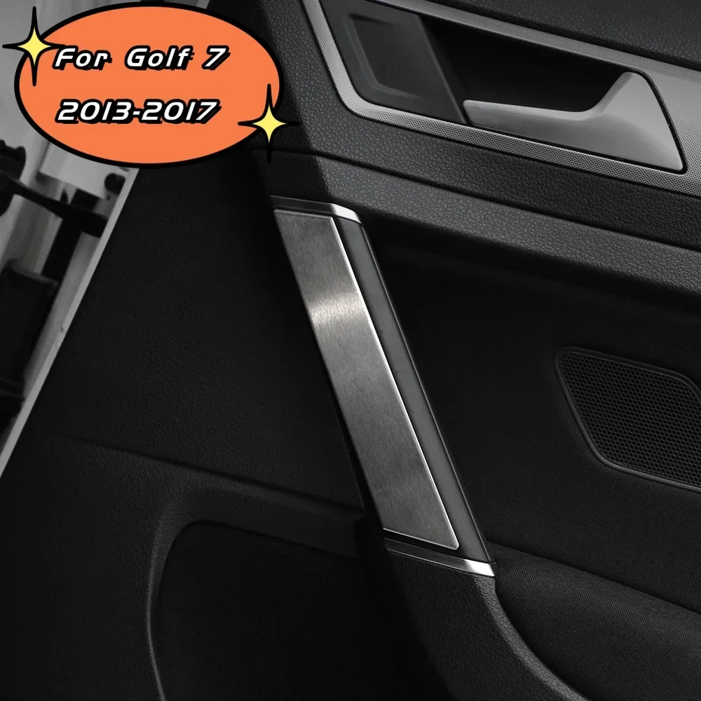 Inner Door Handle Cover Trim for Volkswagen VW Golf 7 7.5 MK7 MK7.5 2013-2019 4Pcs/Set Stainless Steel Accessories