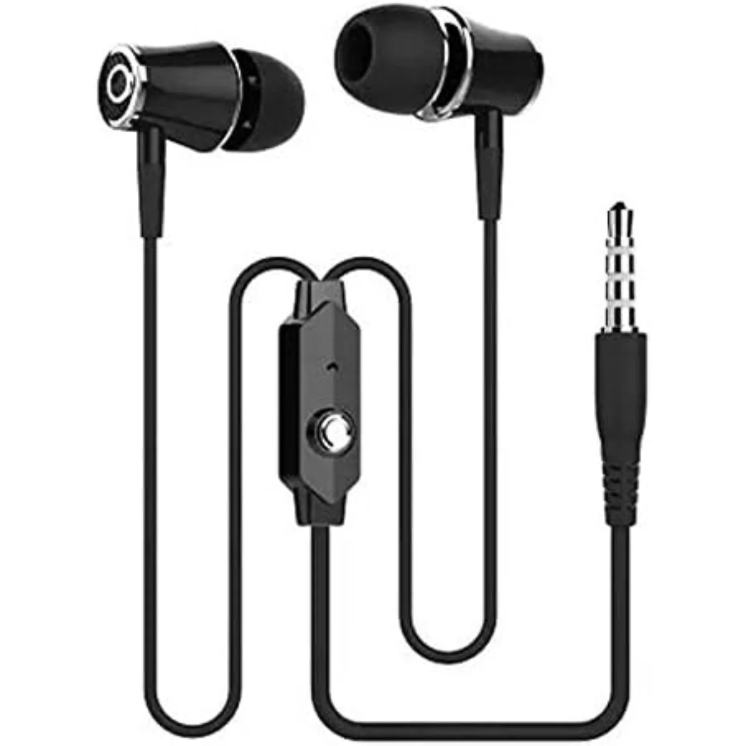 Corded Earbuds Ear Phones with Jack Wired Ear Buds, .5 mm Headphones & Earbuds Head Phones Ear Phones, Earphones for Airplane Tr