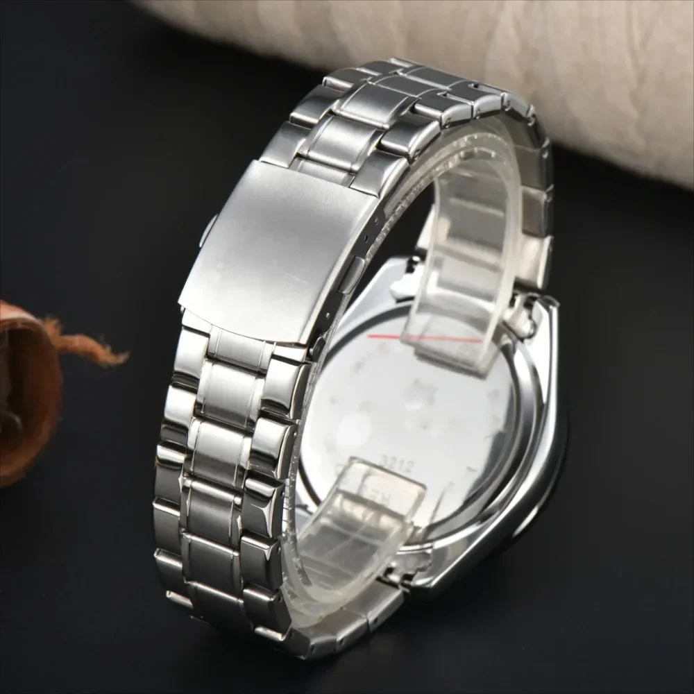 Herrenuhren Rhombus Mirror Original Quarzuhr für Herren, wasserdicht, leuchtend, Edelstahl-Armbanduhr, männlich, Datum, Woche