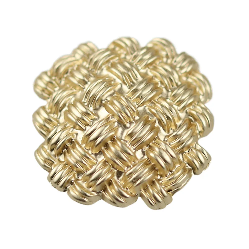 6pcs/lot 20/30mm Fashion Gold Metal Square Button For Sweaters Cashmere Jackets Sewing Gold Buttons DIY Accessories