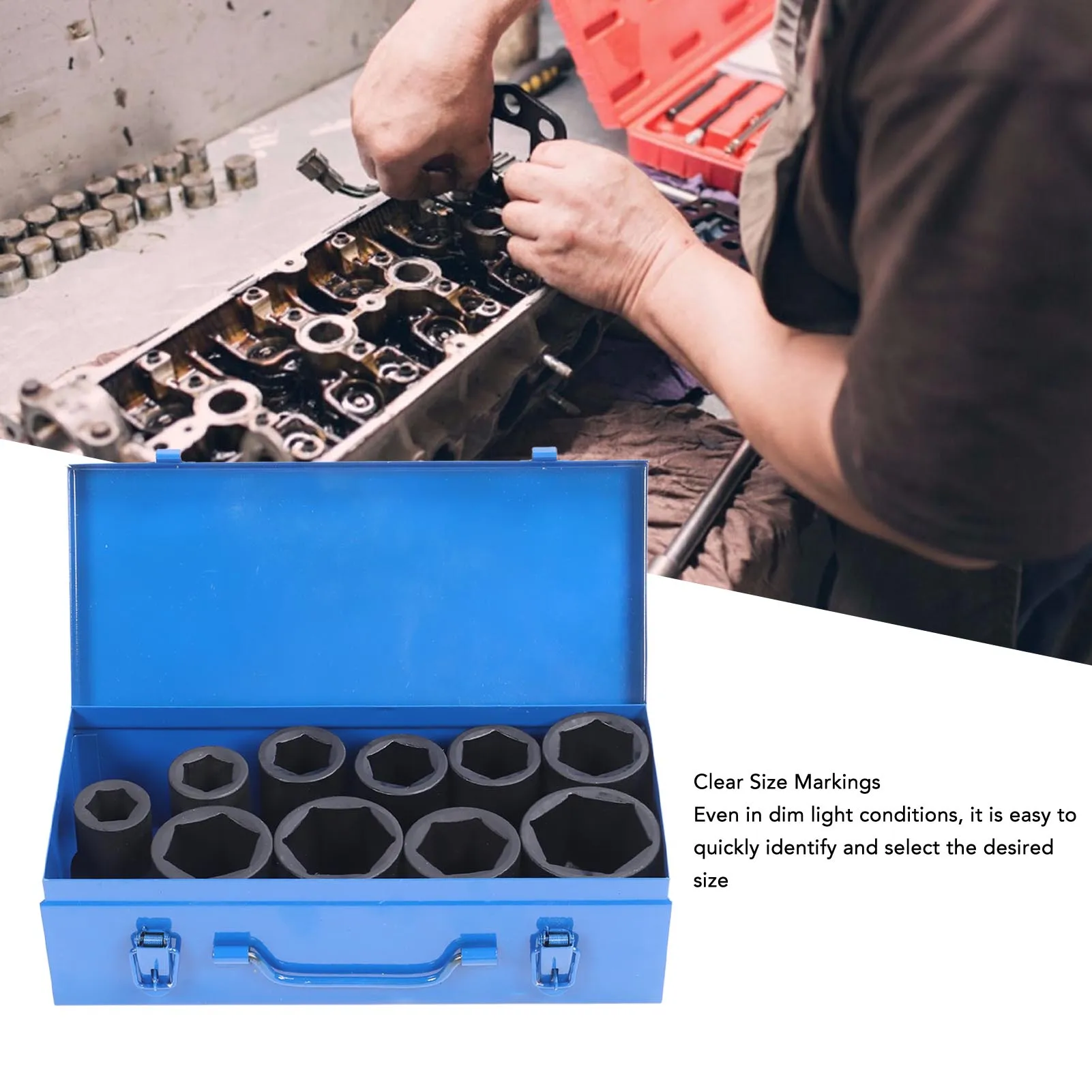 1in Drive Master  Socket Set Set 1in Drive   Socket Heavy Duty  Socket Set with Iron Storage Box