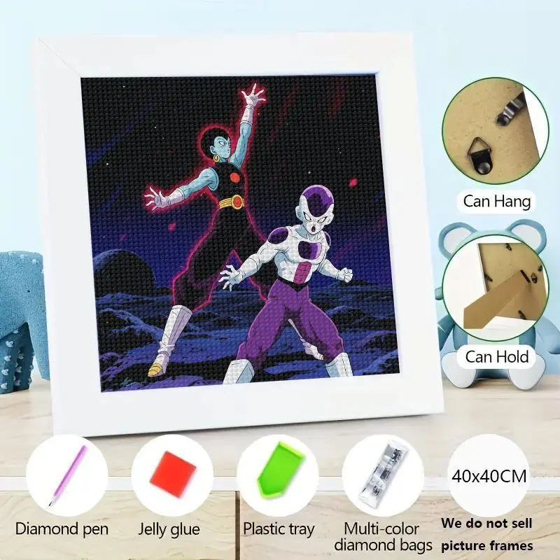 

1 шт. 5D DIY комплект алмазной живописи полная дрель Dragon Ball Z аниме Frieza и мощный Alien Villain боевая сцена вышивка стразами