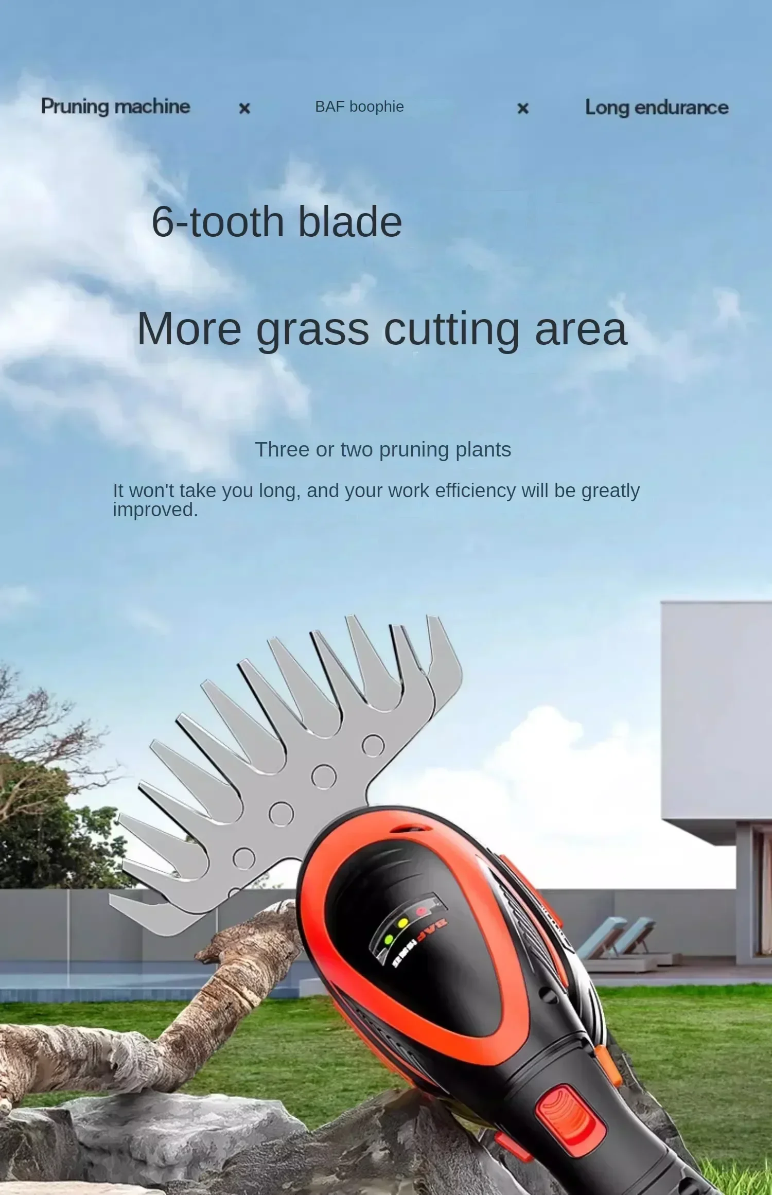 Multifunctional Lithium Electric Grass Trimmer for Lawn Edging and Hedge Trimming