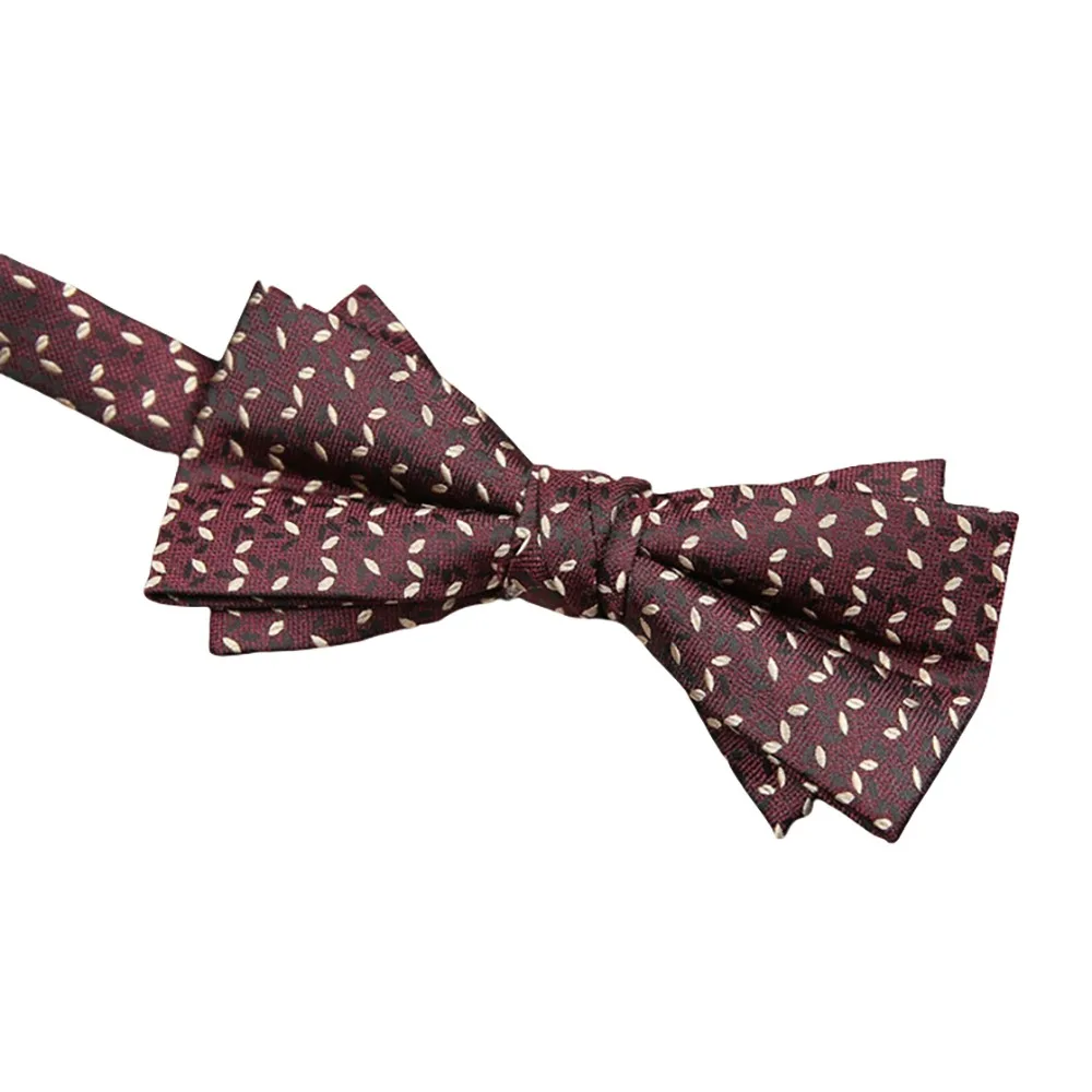 Creativo regolabile rosso serise papillon bowknot strisce uomo cravatta fiore morbido sposo groomsman cravatta accessori per abiti