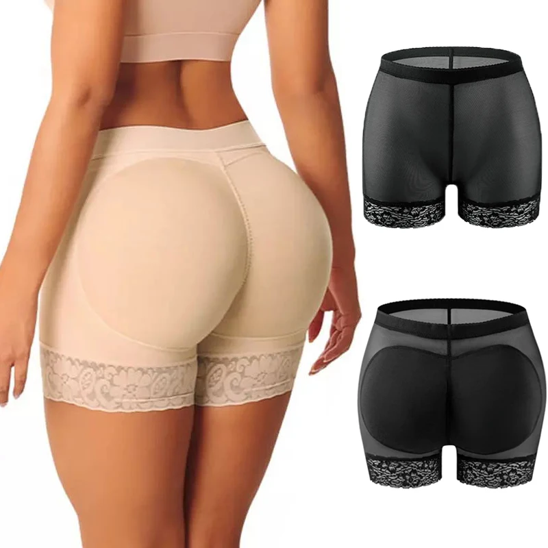 Women Butt Lifter Shapewear Shorts Seamless Hip Enhancer Buttocks Butt Pads Sponge Padded Push-up Panties Shaper Fake Ass Boxer