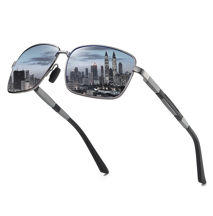 Hot selling：Classic High End Sunglasses Factory Wholesale Customization Metal Sun Glasses Oversize Men Driving Metal Sunglasses