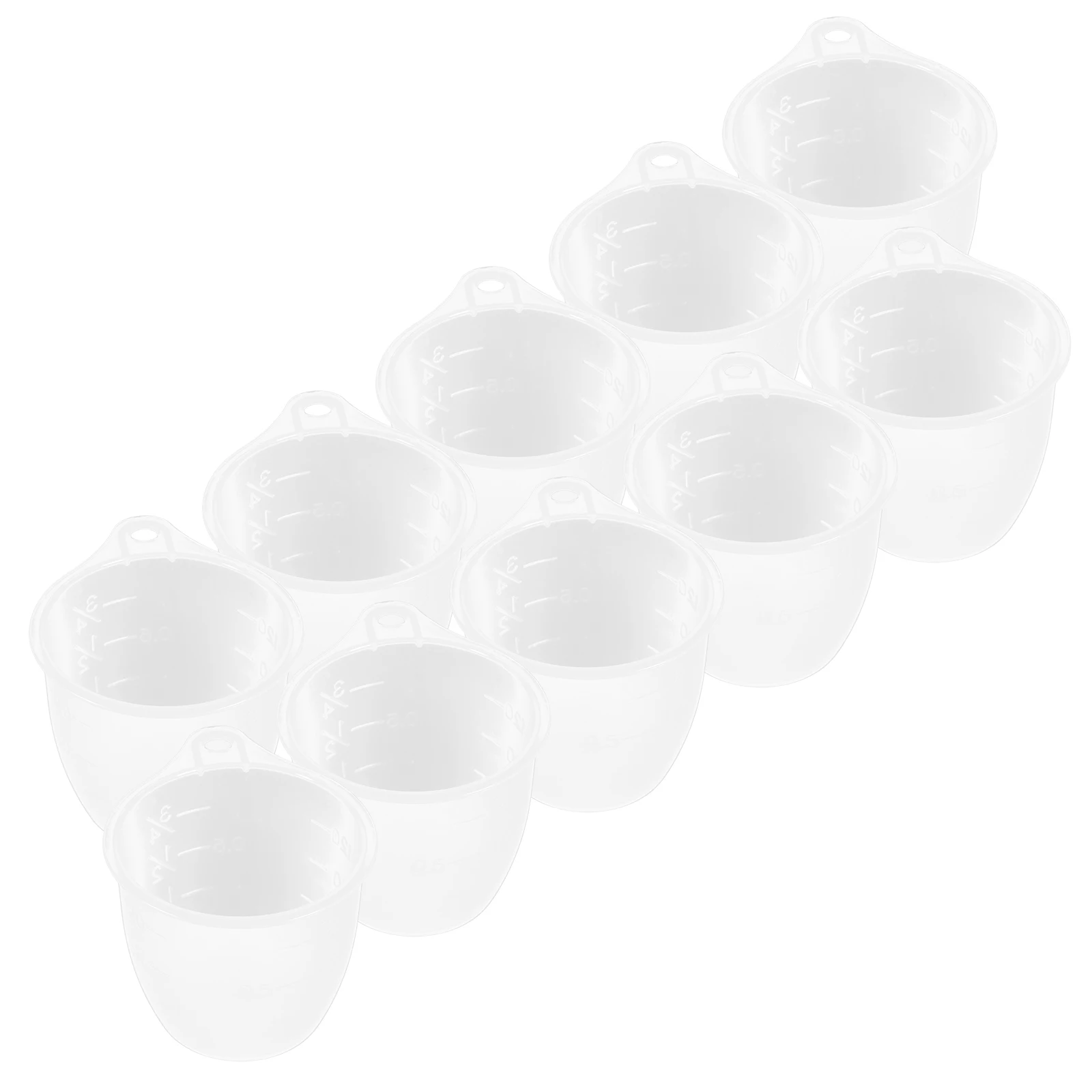 

10Pcs Rice Cooker Transparent Plastic Measuring Cups Small Replacement for Dry Liquid Ingredients Accurate Cooking Accessories