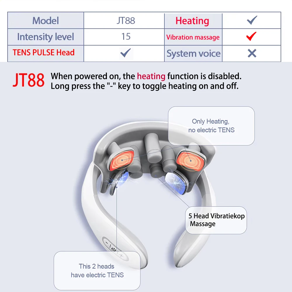 Smart Back Neck Massager Electric TENS Pulse Cervical Muscle Massages Wireless Shoulder Health Care H99 H62 JT88 F6Device