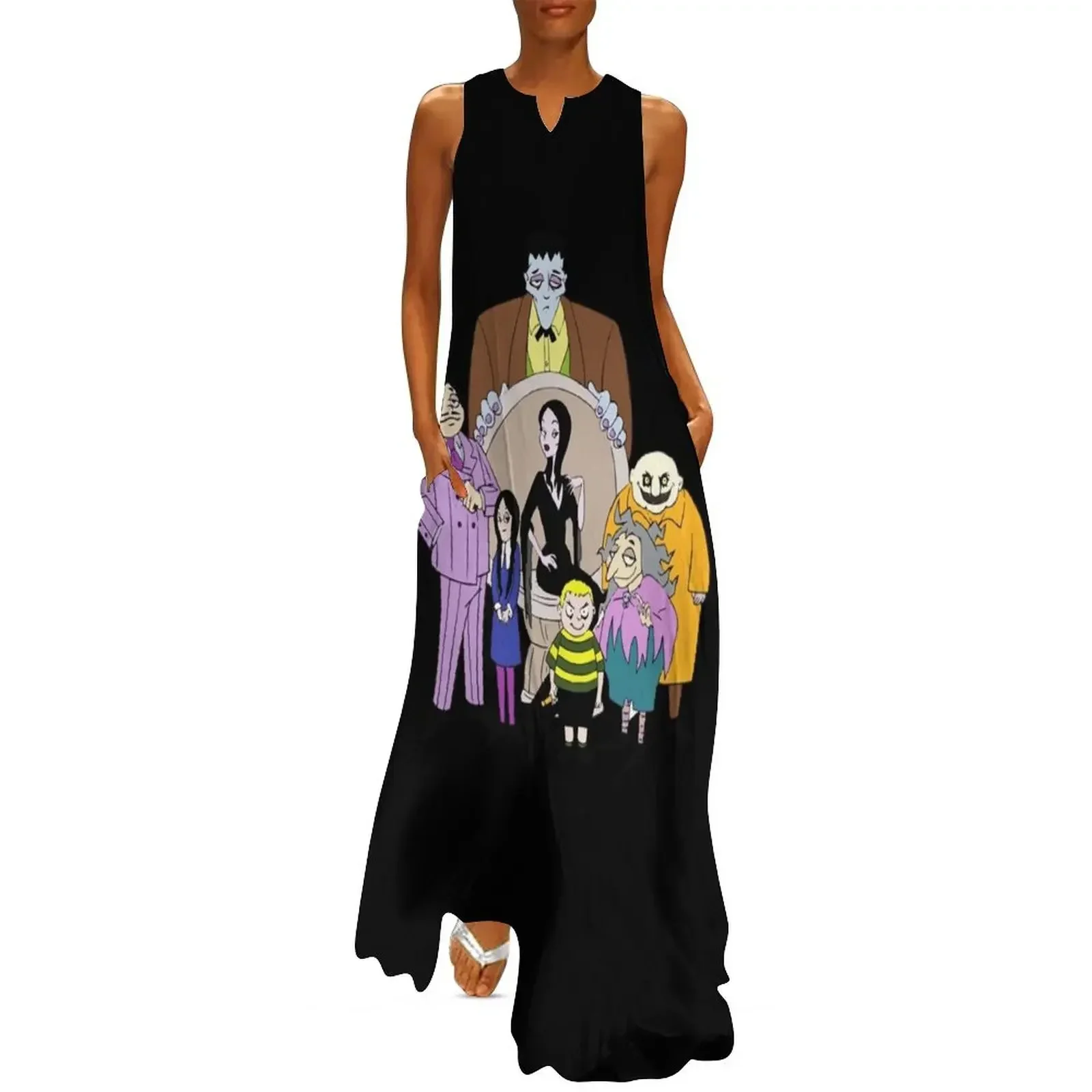 

The Addams family cartoon Classic Long Dress purple dress Long dress wedding guest 2025 beach outfits for women