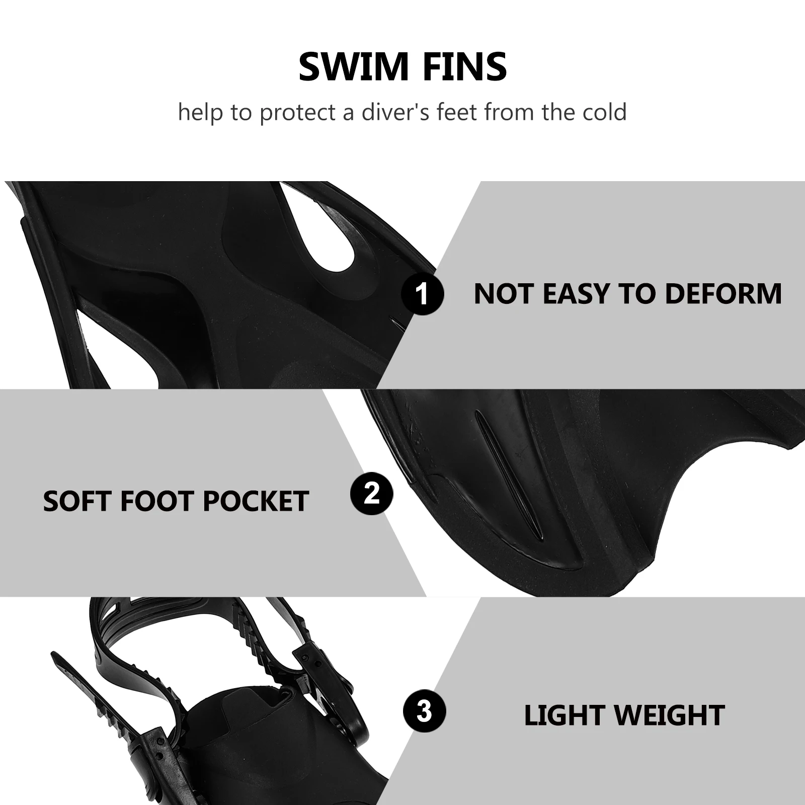 

Kids Soft TPR Material Lightweight Compact Size Portable Floating Diving Accessory Snorkeling Shoe Training Flippers