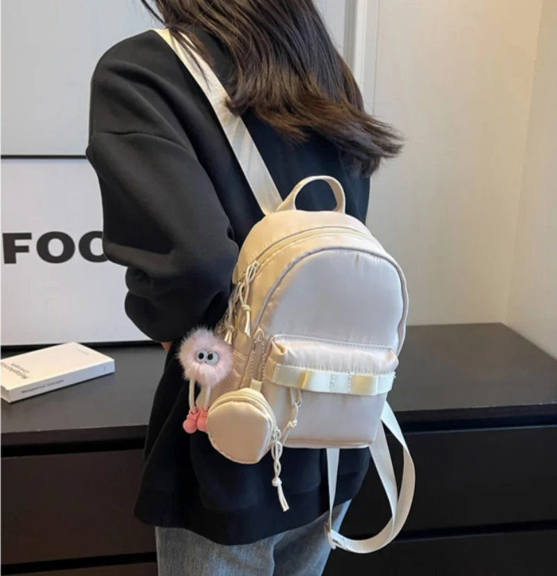Oxford Cloth Backpack Casual Versatile Women\'s Bag Personalized Name Backpack Trend Mini Bag College Style Backpack