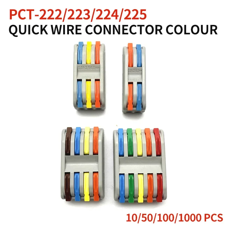 

10/1000Pcs Quick Wiring Terminal Connector, Quick Connector, Wire Connector, Divine Tool Docking Buckle SPL-2/3/4/5 Pin