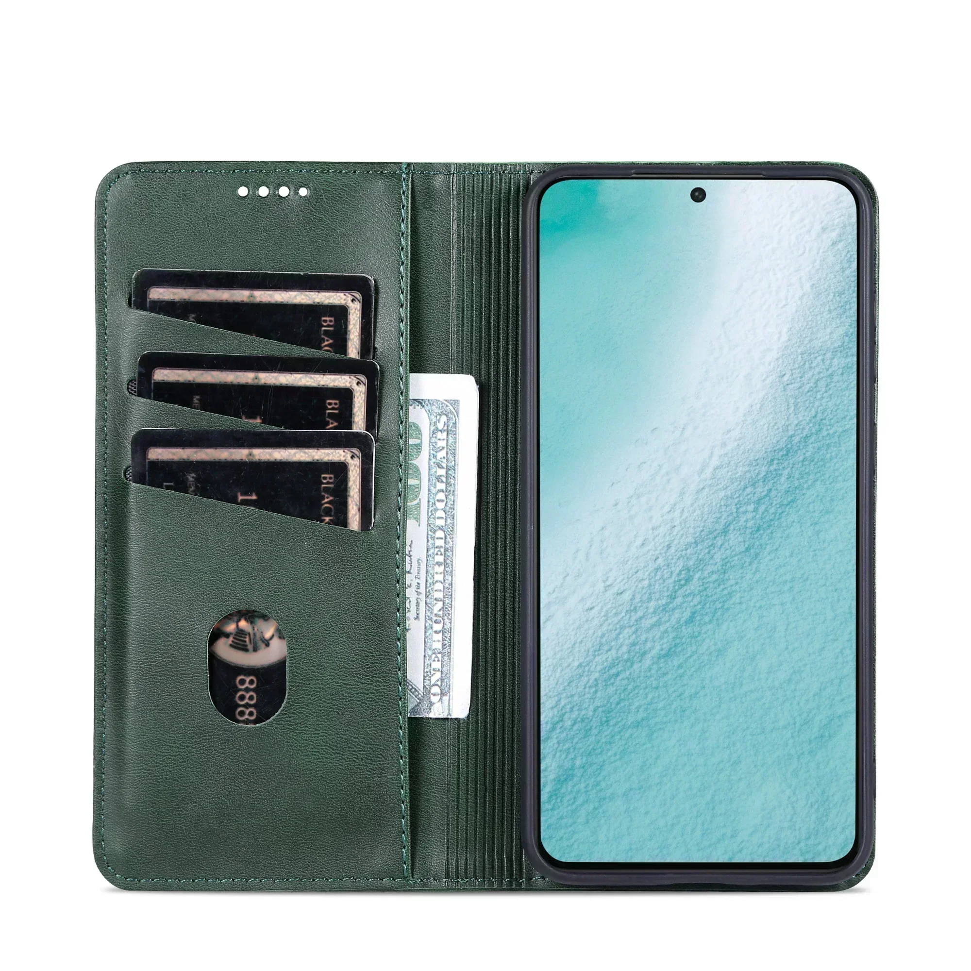 サムスン-本物の牛革携帯電話ケース,磁気カードスロット付きウォレット,サムスンギャラクシーs24 s24p s24u s23 s22 s21 s21fe s20 s10 s9 s8