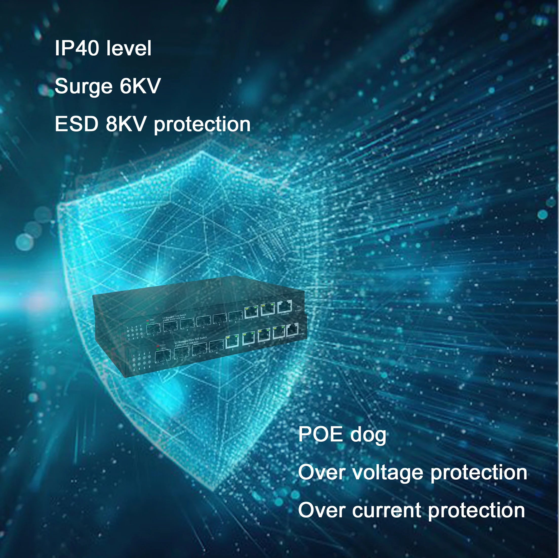 8 port saklar 10Gbe | sakelar terkelola web multi-gigabit | POE atau NON ,100/1000/10000M sedang beradaptasi