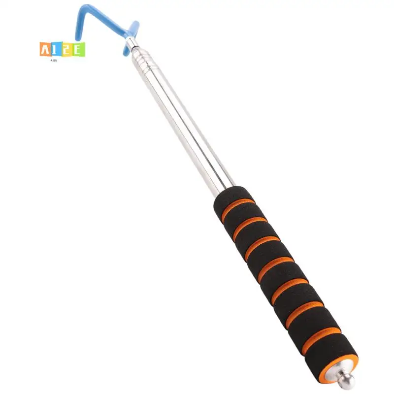 

A12E-Disc Golf Retriever Disc Golf Grabber 10-футовая портативная телескопическая удочка с прочным крючком для уличного летающего диска