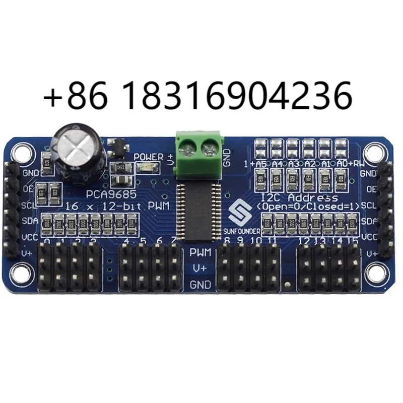 16-Circuit PWM/Servo/Servo Driver Board Controller Robotics IIC PCA9685