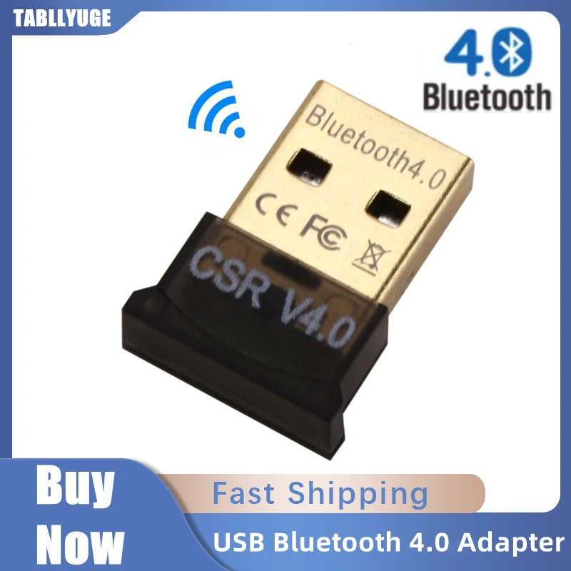 Adaptador Mini USB Compatible con Bluetooth V4.0, Dongle inalámbrico de modo Dual, CSR 4,0, transmisor USB 2,0, receptor de Audio para Windows