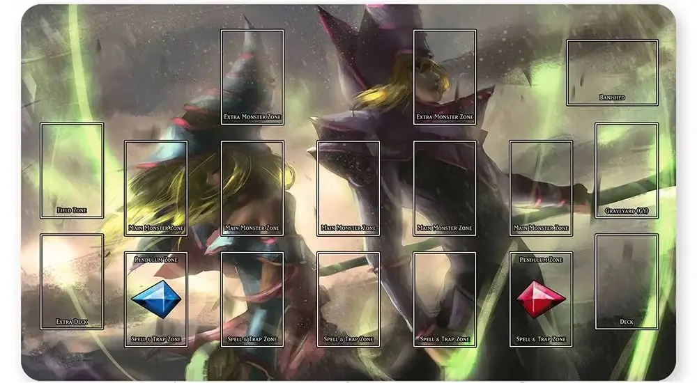 

YuGiOh Playmat Card Game Mat Play mats Compatible for OCG + Free Bag - ygo (63)