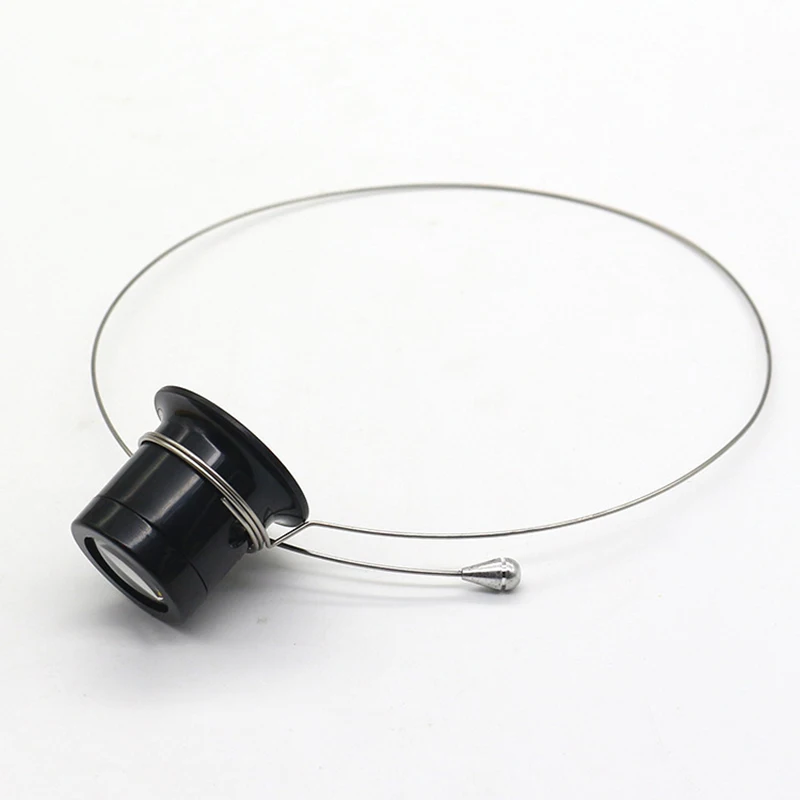 丸型ワイヤールーペ眼鏡ホルダー、時計バンドヘッド、時計職人修理ツール、シルバー、1個