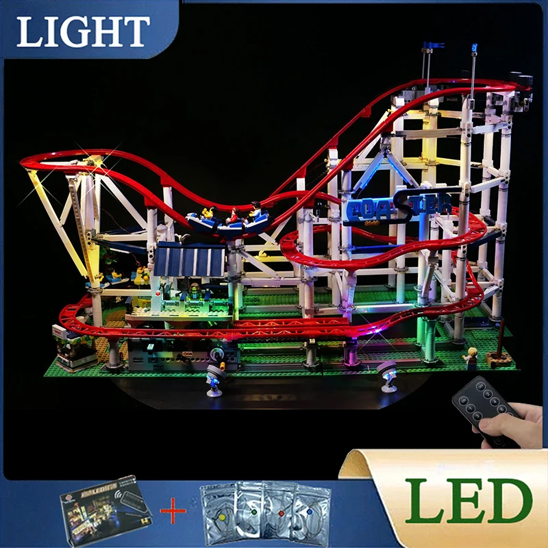 RC DIY LED Light Kit For LEGO 10261 Roller Coaster Building Block Set（Only LED Light,Without Blocks Model）