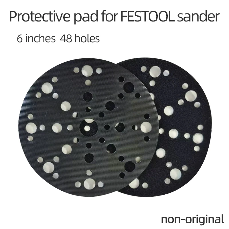 

8PCS For Festool Dry Mill Protective Pad 6 "48-Hole Sandpaper Machine Grinding Head Round Thickness 2mm Automotive Putty