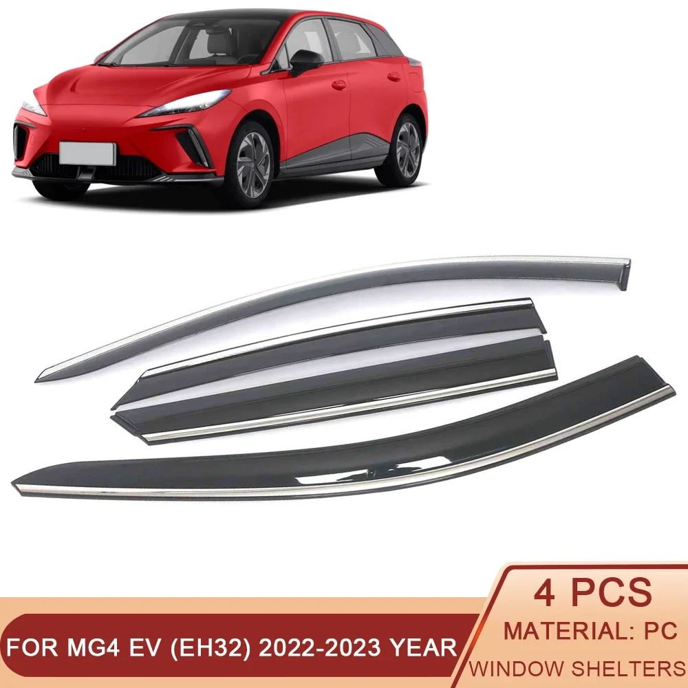 For MG4 EV (EH32) 2022-2023 Car Window Sun Rain Shade Visors Shield Shelter Protector Cover Sticker Exterior Accessories