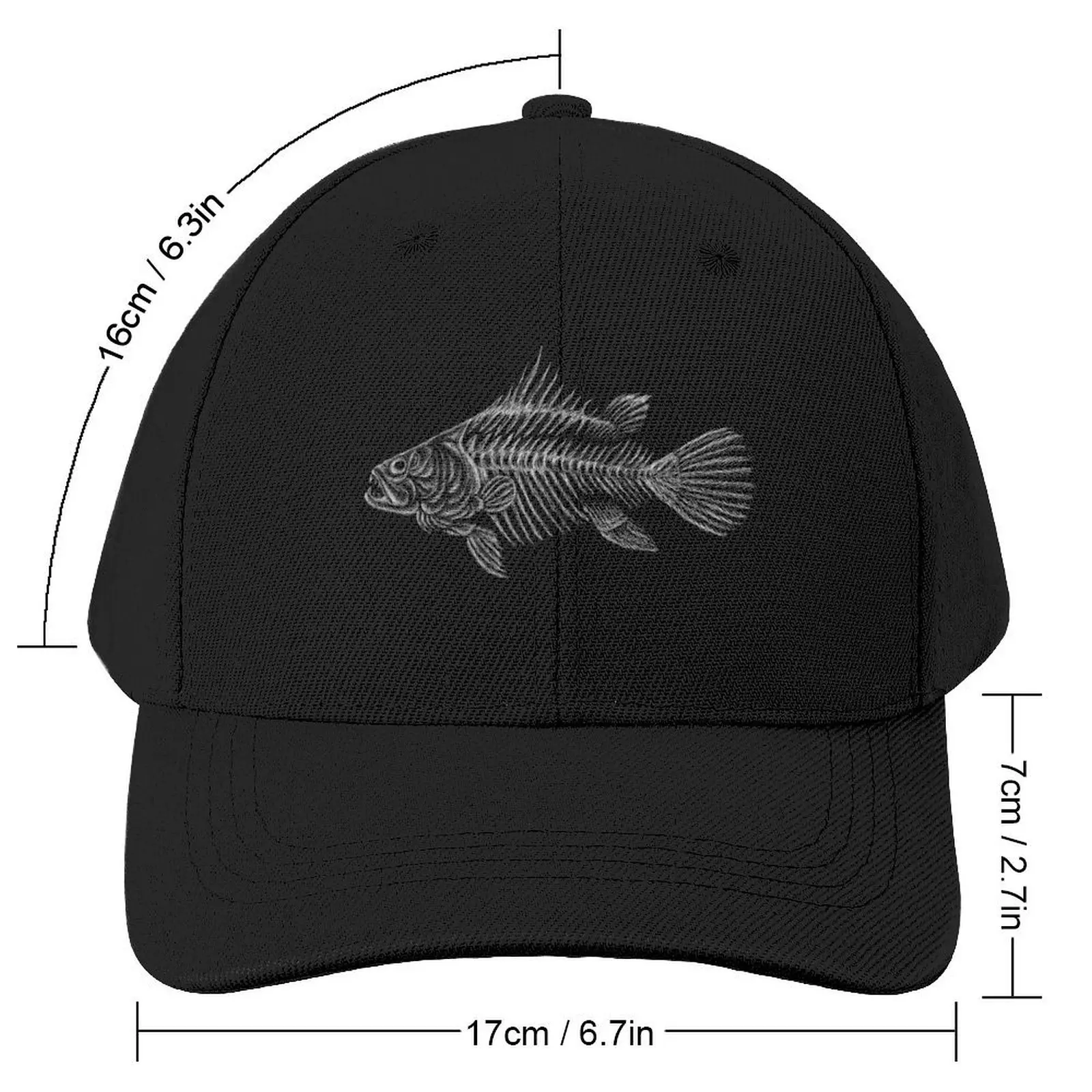 Bone Fish Skeleton Fish Bone Baseball Cap Christmas Hat Golf Hat Man Military Cap Man Women's Hats Men's