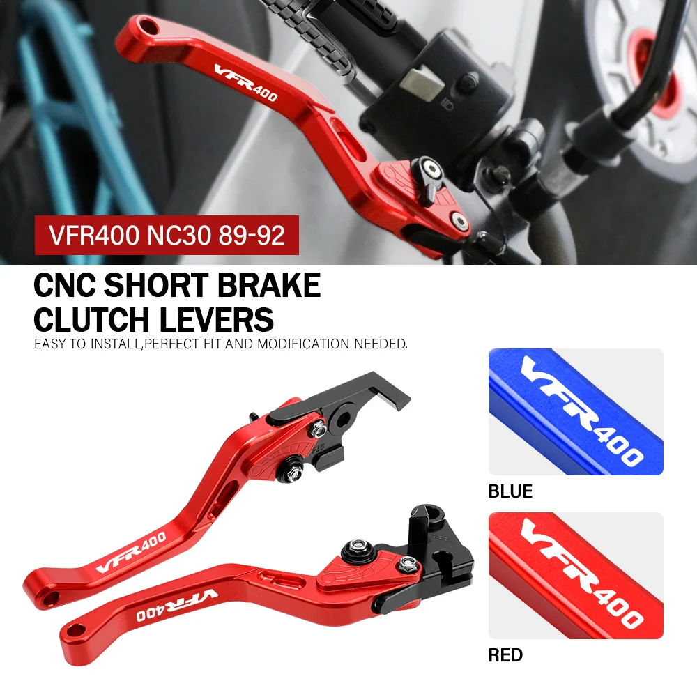 

For HONDA VFR400 NC30 1989 1990 1991 1992 VFR 400 Motorcycle Adjustable Brake Clutch Levers Handle CNC Aluminum Accessories