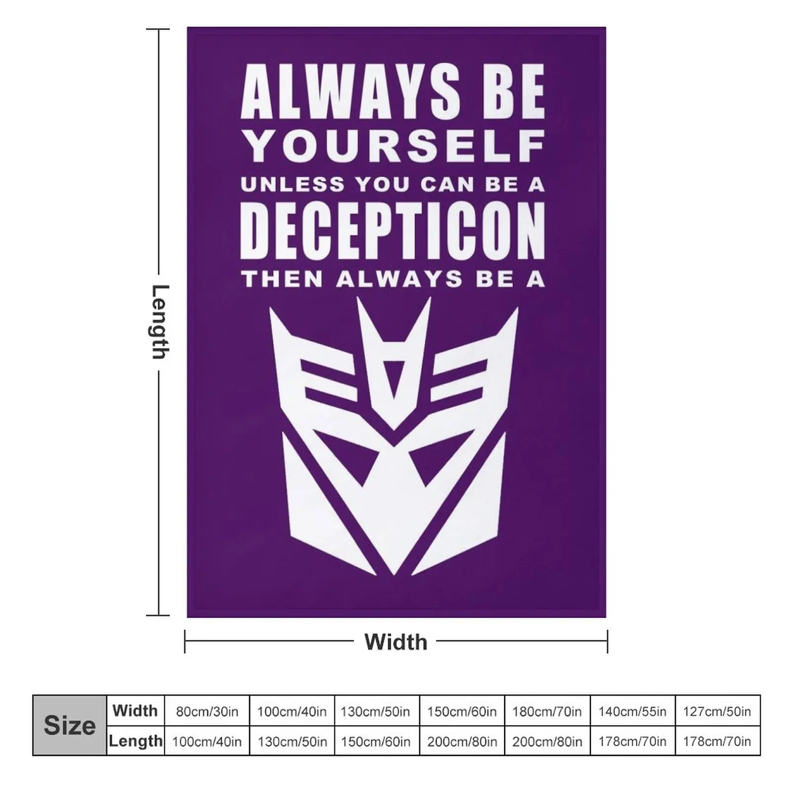 Always - Decepticon Throw Blanket anime Luxury Thicken Decorative Sofas decorative Blankets