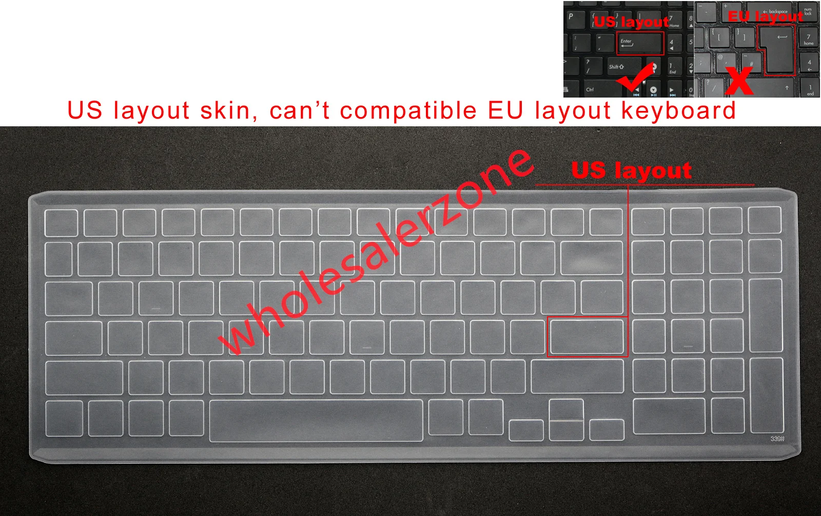 

US Keyboard Silicone Skin Cover for HP OMEN 15-DC 17-CB series laptop