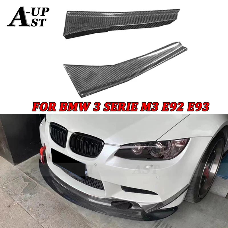 

For BMW 3 Serie M3 E92 E93 Carbon Fiber Car Front Bumper Wind knife Spoiler Canard Air Knife Splitter Body Kits