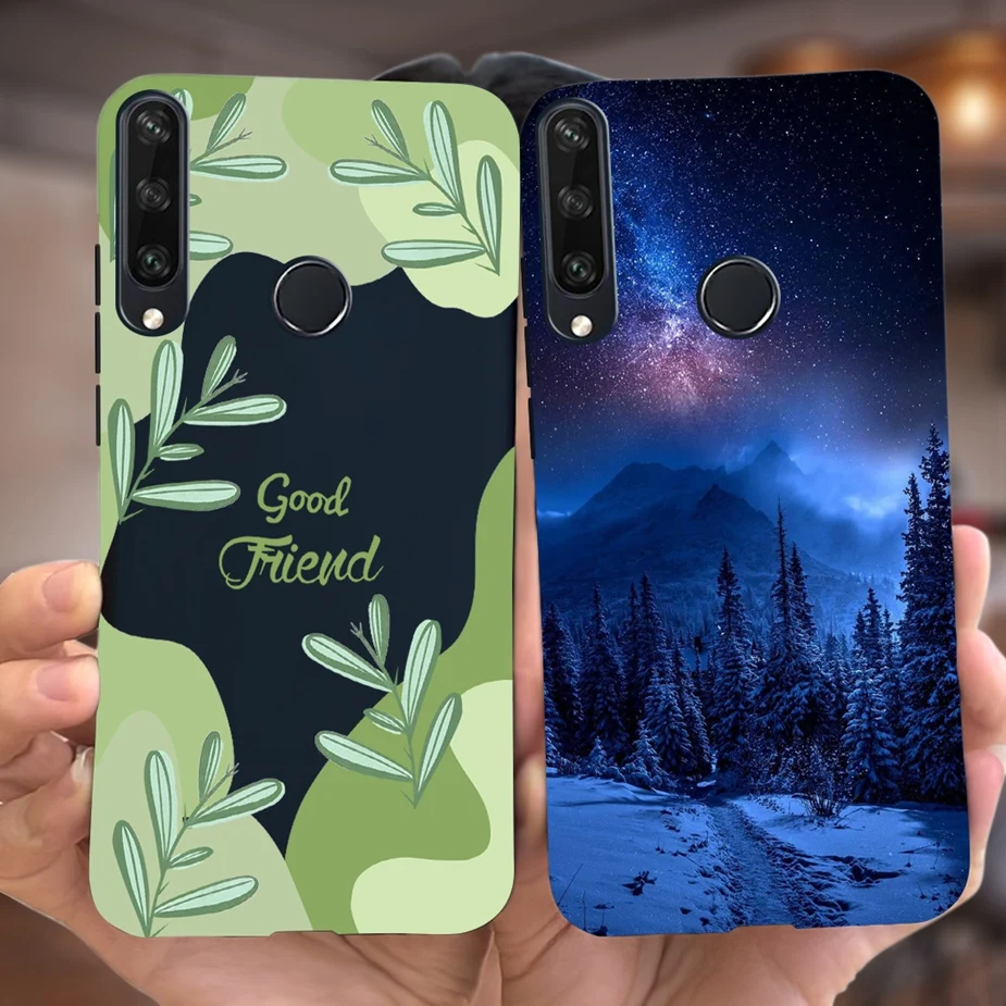 For Huawei Y6p Case MED-LX9 Stylish Art Painted Cover Soft Silicone Matte Phone Case For Huawei Y7p ART-L28 Y 7p Back Cover Capa