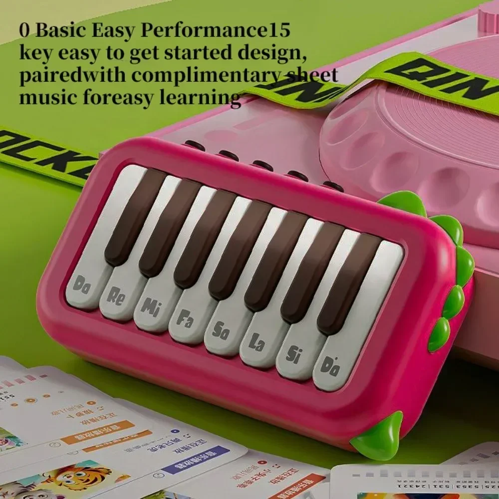 Kids Multifunctional Music Keyboard With Lights Baby Early Education Mini Electronic Piano Keyboard Portable Child Pocket Piano