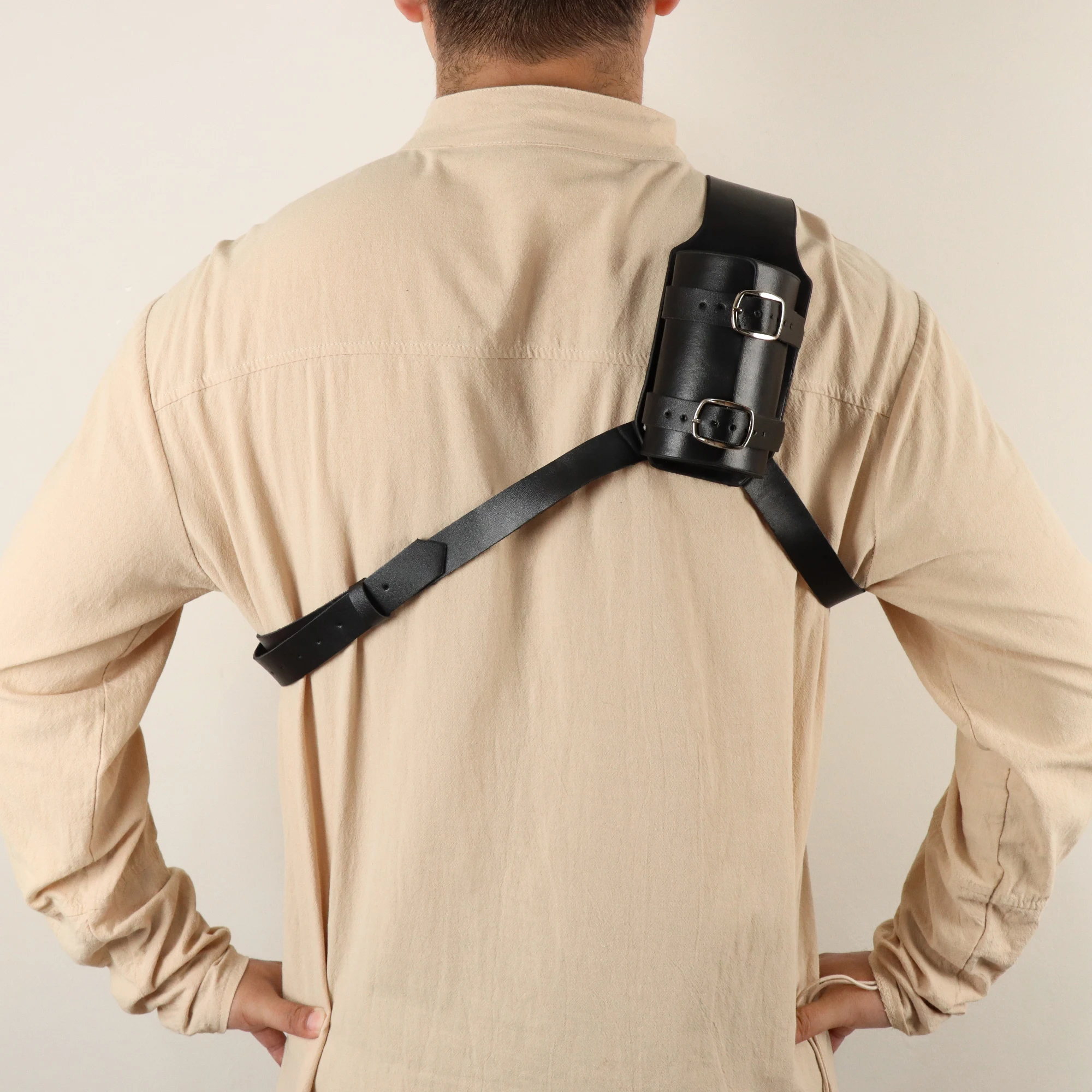 فاسق فايكنغ القرون الوسطى فارس السيف غمد بو الجلود هالوين زي ملحق للعب دور المرحلة LARP