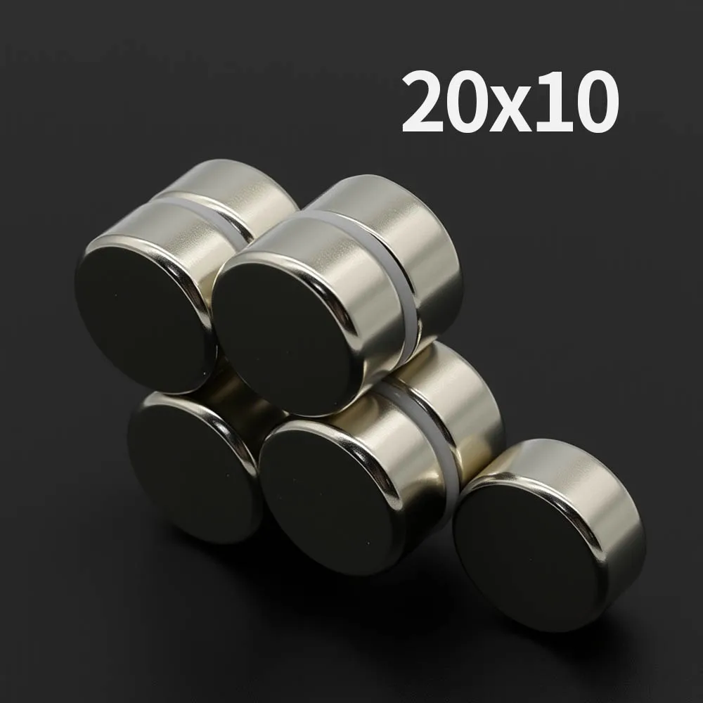 20x10mm Powerful Neodymium Magnet N35 NdfeB Permanent Magnetic imanes Round Super Strong Fridge Magnets DIY
