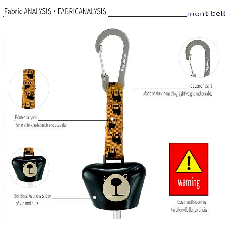 屋外カラビナベアベルキャンプハイキングバックパックぶら下げバックルアドベンチャー警告ベルサイレンサーバッグ