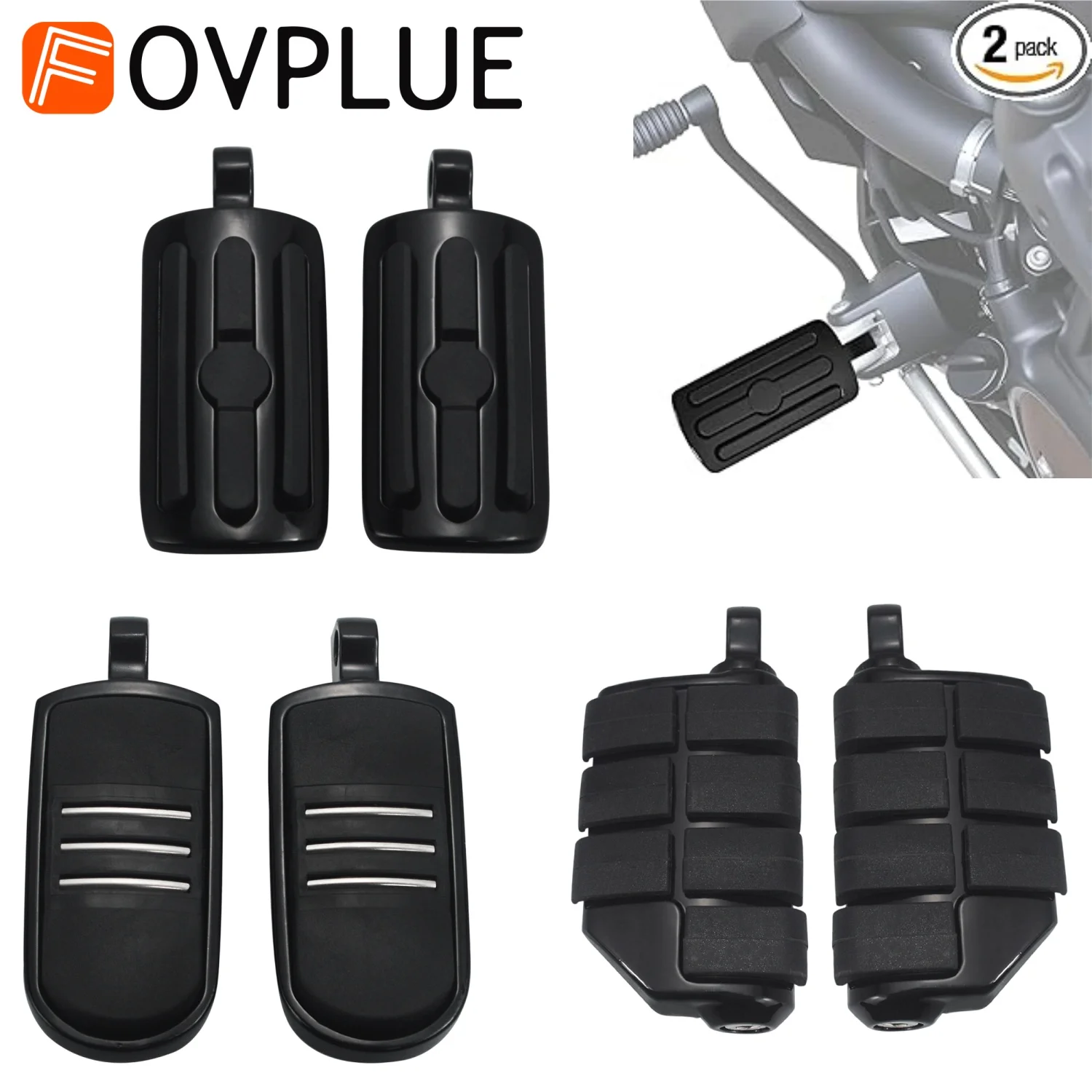 Fußrasten Motorrad 10 MM Universal Passagier Fußstützen Pedale Für Harley Touring Softail Dyna Sportster XL883 1200 Street Glide